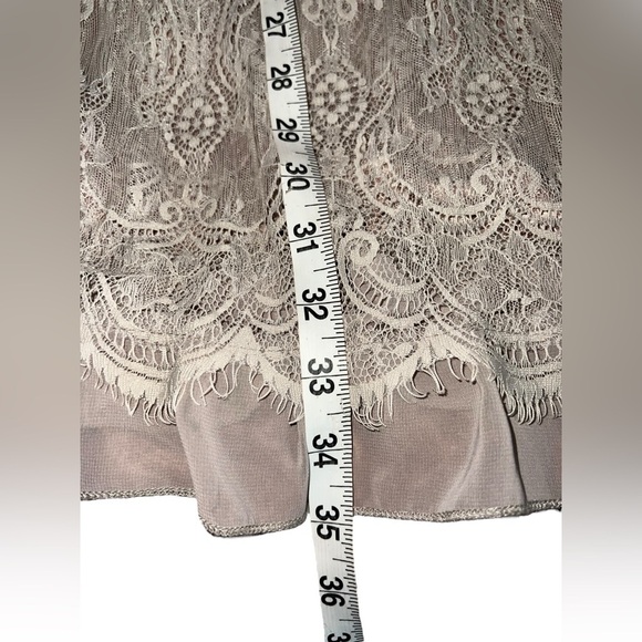 Gimmicks by BKE Rose Pink & Taupe Lace Spaghetti Straps Dress Tunic Women’s XS - Picture 10 of 12
